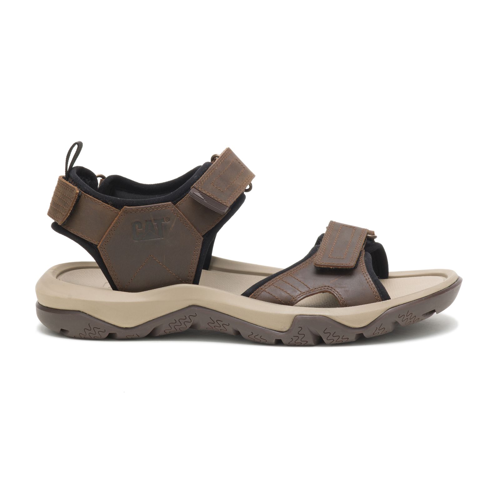 Men's Caterpillar Waylon Sandals Chocolate Brown Ireland CXJV76380